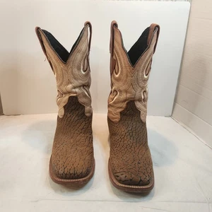 Botas de Vaquero Dalcala Hechas a Mano Puntera Cuadrada Cuello de Toro Western Para Hombres Talla 9 D Marrón  - Imagen 1 de 23