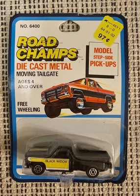 VTG Road Champs Die Cast Moving Tailgate Chevrolet Chevy Black Widow No. 6400 - Image 1 of 3