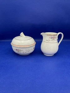 Mikasa Spring Crest Creamer & Sugar Bowl Set Y1013 Excellent - Bild 1 von 10