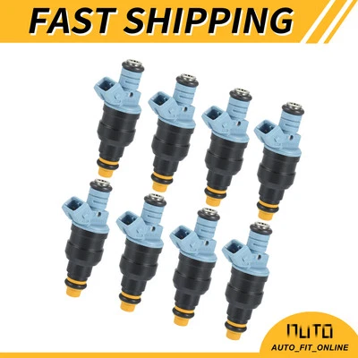 Inyector de combustible F1TZ-9F593-D para Ford F-250 XL, XLT 1991-1995 7,5 L azul 8 piezas Foto 1 de 4