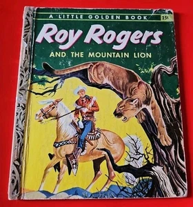 Vintage Roy Rogers And The Mountain Lion Little Golden Book 1955 - Imagen 1 de 6