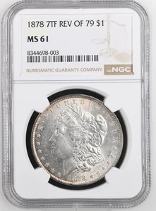 1878 7TF Rev of 79 Morgan Dollar NGC Certified MS61 - Picture 1 of 2