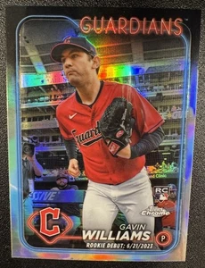 Serie de actualización cromada Topps 2024 - debut de novato Gavin Williams #USC77... - Imagen 1 de 2