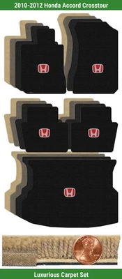 Набор ковриков Custom Luxe для 10–12 Honda Accord Crosstour с логотипом (5 штук) #S0J - Изображение 1 из 4