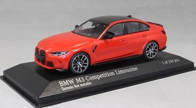 Minichamps BMW M3 Competition in Toronto Red Metallic 2020 410020205 1/43 NEW - Image 1 of 3