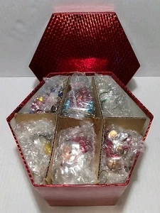 Vintage Glas handbemalt 12er Set Weihnachtsschmuck - Bild 1 von 5