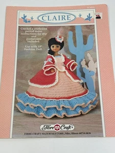 Fibre Craft FCM331 Muñeca Claire Vestido Patrón Crochet Muñeca 15" - Imagen 1 de 3