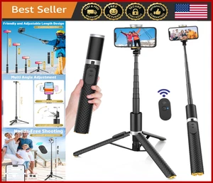Trépied Selfie Stick : Support Téléphone Bluetooth pour iPhone & Android, Voyage Essentia - Photo 1 sur 8