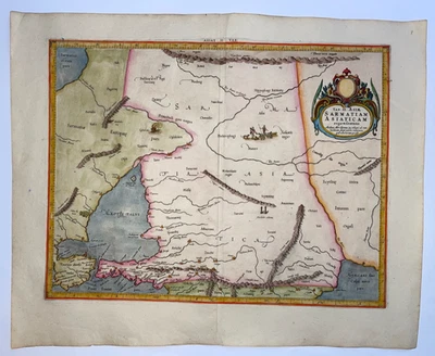CAUCASUS SARMATIA 1698 MERCATOR / PTOLEMY LARGE ANTIQUE MAP - Image 1 of 4