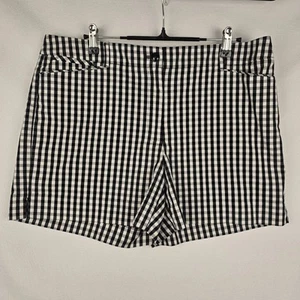 White House Black Market Damenshorts 12 schwarz weiß Gingham 5" Schrittlänge adrett - Bild 1 von 14