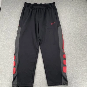 Nike Elite Sweatpants Adult 2XL XXL Black Red Relaxed Fit Therma-Fit Men - Picture 1 of 8