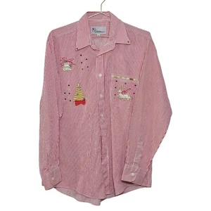 Mili Designs Weihnachten Hemdbluse mit Knopfleiste Größe M Damen rot/weiß gestreift  - Bild 1 von 14