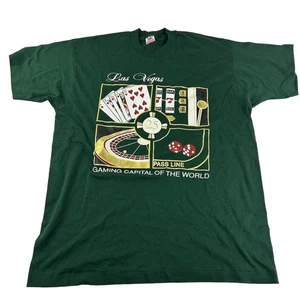 Vintage USA Las Vegas T-Shirt #25 Herren XL Casino Gaming Fruit Loom 90s Royal Flush - Bild 1 von 7