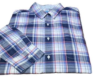 Camisa deportiva informal J.McLAUGHLIN-azul/blanco/rojo a cuadros Cttn, LS/BD, para hombre-(XL) - Imagen 1 de 3