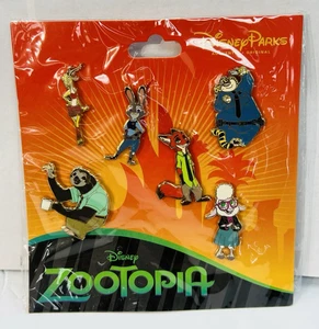 Disney Pins Zootopia Booster Set Autentici Parchi Disney NUOVO (6 SPILLE) - Foto 1 di 3