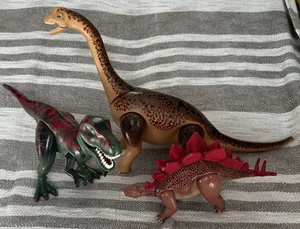 Playmobil Brachiosaurus, T-Rex And stegosaurus Dinosaur Toys - Picture 1 of 13