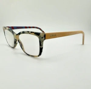Prada Designer Eyeglasses Frames Brown Wood / Marble / Red / Blue 52-16-135 - Picture 1 of 13