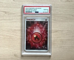 Japanese Pokemon Fire Energy Holo 2003 Magma VS Aqua PSA 10 - Picture 1 of 3