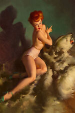 Scared Me Out Of My Skin 1940s Vintage Pin-Up Bear Wall Art - POSTER 20"x30"
