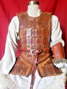 Mittelalter Wikinger Lederrüstung - Kampfbereit Cosplay Outfit für Männer & Frauen - Bild 1 von 3