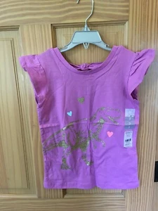 NWT Carter's Glitter Dinosaur Tee Shirt Top Girls Short Sleeve Purple Many Sizes - Picture 1 of 1