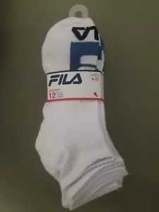 New Fila Mens 12 Pair Athletic Quarter Socks. - Picture 1 of 6