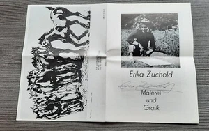 Original-Autogramm – Erika Zuchold (Turn-Olympionikin & Künstlerin) auf Prospekt - Bild 1 von 6