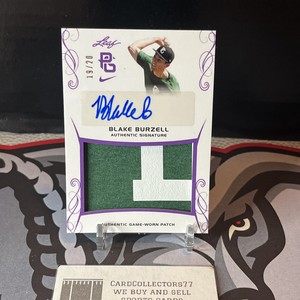 ⚾️Blake Burzell 2017 Leaf Perfect Game Auto/patch PURPLE 19/20 Arizona State⚾️