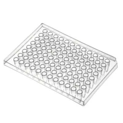 BIOLOGIX Half-Skirted PCR Plates, 96-Well for 0.2ml Tubes, Clear, 25/Pack, 100/Case