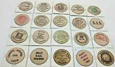 20 COLLECTIBLE ASSORTED WOODEN TUITS NICKELS $1 EACH LOT 16 MOSTLY CA - U