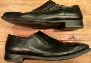 MAGNANNI DOMINGUEZ ITALIAN LEATHER LOAFERS 12655 ( MENS 8 ) BLACK PREOWNED - Picture 1 of 9