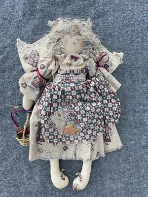 Primitive ANGEL You are My God PSALM Bible Verse Doll ONE OF A KIND OOAK❤️ct39j2 - Image 1 of 4