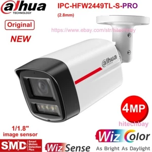 Dahua IPC-HFW2449TL-S-PRO 4MP WizColor WizSense IP Camera PoE SMD+ Built-in Mic - Picture 1 of 10