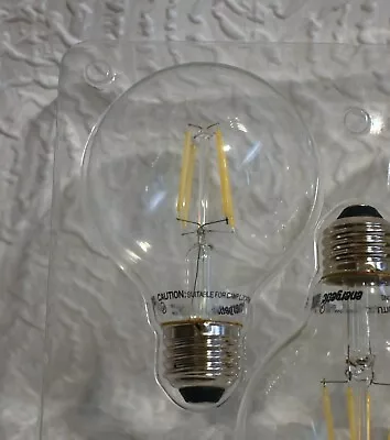 2 NIB - 6 Pack - Dimmable LED Edison Light Bulb, G25 Globe Bulb, 60W, 5000K  - Image 1 of 4