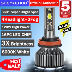 For 2016-2023 Toyota Tacoma 6x LED Headlights High Low Beam Fog Light Bulbs V2T - Imagen 1 de 14