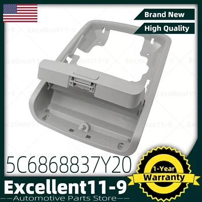 Gray Roof Overhead Console with Glasses Holder For VW Jetta Passat 5C6868837Y20 - Image 1 of 4