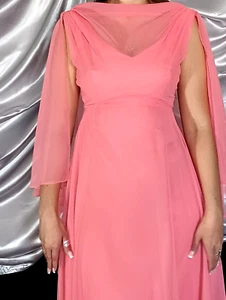 Maxi Vestido Estilo Ethel Cain De Colección Slinky Coral Gasa Maxi Vestido S - Imagen 1 de 9