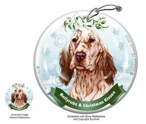 Bellyrubs & Kisses Ornament - Orange Belton English Setter - Picture 1 of 1