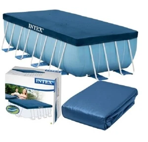 USED INTEX 4.5m x 2.2m Rectangular Prism Steel Frame Swimming Pool DEBRIS Cover - Picture 1 of 4