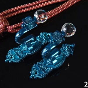 1X European Alloy Holdback Tieback Glitter Crystal Curtain Wall Hook Home Decor - Picture 1 of 18