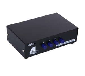 4 Ports RCA Video Audio AV Switch Switcher Selector 4 In 1 Out TV Splitter Box - Picture 1 of 2