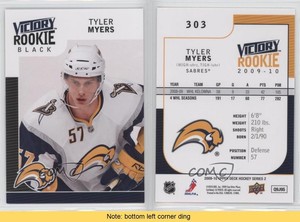 2009-10 Upper Deck Victory Rookie Black Tyler Myers #303 Rookie RC