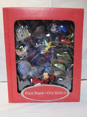Rare Retired Disney Four Parks One World Story Book  Ornament 8Piece Set  L73M - Image 1 of 4