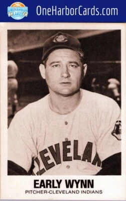 1977  TCMA All-Time Greats Postcards Cleveland Indians  Early Wynn - Image 1 of 2