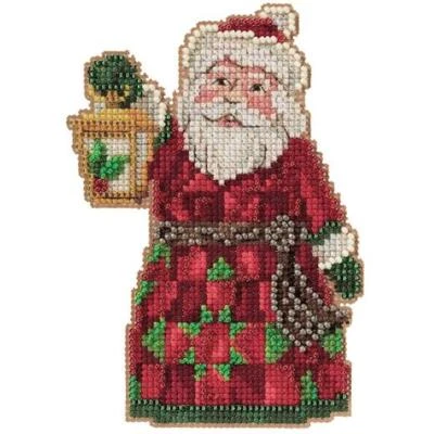 Mill Hill/Jim Shore 14ct Cross Stitch Kit 3.5"x5" - Santa With Lantern