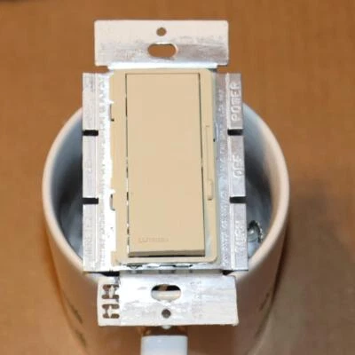 One Lutron Diva DVFSQ-F-IV Ivory Fan Control  Switch #BK 83 - Image 1 of 3