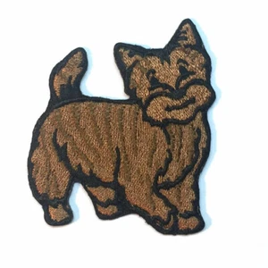 Cairn Terrier Iron On Embroidered Patch Brindle - Picture 1 of 1