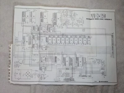 VIC-20 Schematic Main Logic Version E 1980 - Image 1 of 4