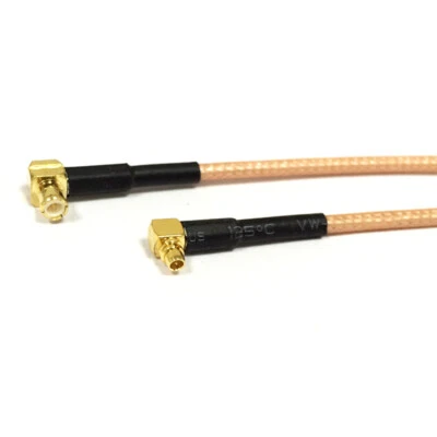MCX male RA to MMCX male right angle pigtail cable RG316 6" 15cm wireless lead - Image 1 of 3
