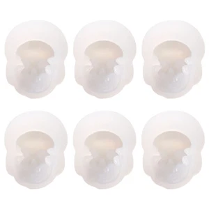 6Pcs Silicone Skull Head Molds for Diy Jewelry Making Craft Material - Picture 1 of 12